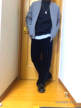 「ベルベットパンツ」｜tsuraさん（メンズ・176cm）の秋コーディネート
