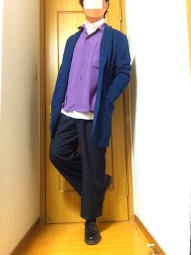 「glamb（グラム）のアイテム（チェスターコート）」を使った、tsuraさん（メンズ・176cm）の秋コーディネート