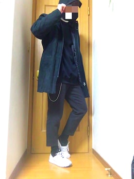 「フードコート」｜「アイテム（財布/小物）」を使った、tsuraさん（メンズ・176cm）の冬コーディネート
