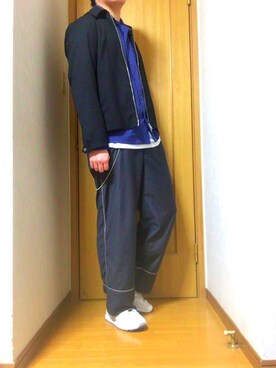「SUPERTHANKS」｜「アイテム（ブルゾン）」を使った、tsuraさん（メンズ・176cm）の春コーディネート