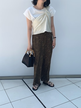 「アイテム（腕時計、ブラウン系）」を使った、aiさん（レディース・164cm）の夏コーディネート