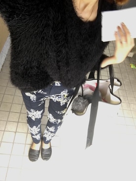 「もけもけ」｜「アイテム（モカシン/デッキシューズ）」を使った、chimiさん（レディース・153cm）の冬コーディネート