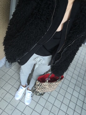 「EGOIST（エゴイスト）のアイテム（その他アウター）」を使った、chimiさん（レディース・153cm）の冬コーディネート