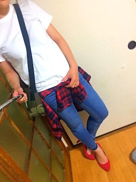 「BEAMS（ビームス）のアイテム（シャツ/ブラウス）」を使った、asuchanさん（レディース・158cm）の夏コーディネート