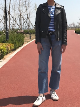 「Mo&Co.（モーアンドコー）のアイテム（パンツ）」を使った、ray1234さん（レディース・165cm）の春コーディネート