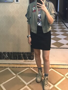 「AIGLE（エーグル）のアイテム（ブーツ）」を使った、ray1234さん（レディース・165cm）の夏コーディネート