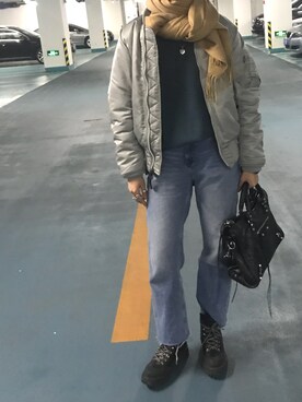 「Mo&Co.（モーアンドコー）のアイテム（パンツ）」を使った、ray1234さん（レディース・165cm）の冬コーディネート