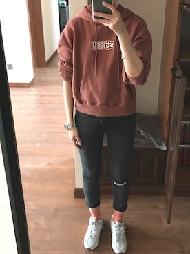 「R13（アールサーティーン）のアイテム（パンツ）」を使った、ray1234さん（レディース・165cm）の春コーディネート