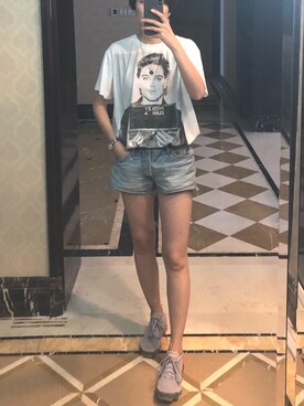 「R13（アールサーティーン）のアイテム（トップス）」を使った、ray1234さん（レディース・165cm）の夏コーディネート