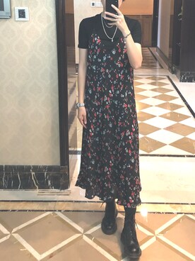 「Mo&Co.（モーアンドコー）のアイテム（ワンピース/ドレス）」を使った、ray1234さん（レディース・165cm）の秋コーディネート