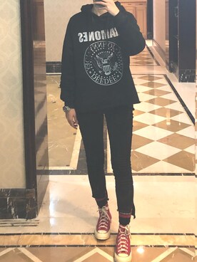 「R13（アールサーティーン）のアイテム（パンツ）」を使った、ray1234さん（レディース・165cm）の秋コーディネート