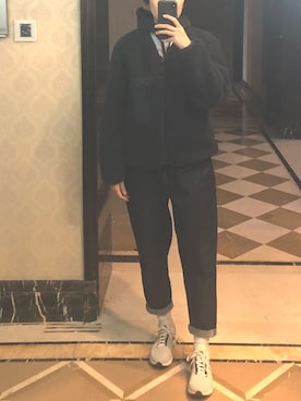 「UNIQLO（ユニクロ）のアイテム（スタジャン）」を使った、ray1234さん（レディース・165cm）の冬コーディネート