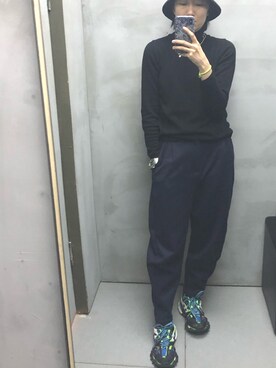 「LESS（レス）のアイテム（パンツ）」を使った、ray1234さん（レディース・165cm）の冬コーディネート