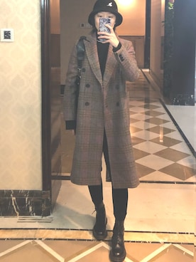 「VINTAGE（ヴィンテージ）のアイテム（ダッフルコート）」を使った、ray1234さん（レディース・165cm）の冬コーディネート