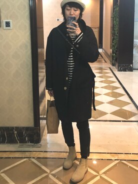 「COMMON PROJECTS（コモンプロジェクト）のアイテム（ブーツ）」を使った、ray1234さん（レディース・165cm）の春コーディネート
