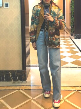 「Mo&Co.（モーアンドコー）のアイテム（パンツ）」を使った、ray1234さん（レディース・165cm）の春コーディネート