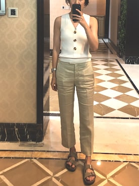 「MANGO（マンゴ）のアイテム（スラックス）」を使った、ray1234さん（レディース・165cm）の夏コーディネート