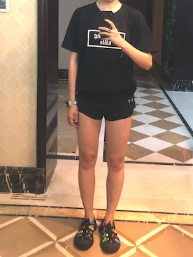 「アイテム（カーゴパンツ）」を使った、ray1234さん（レディース・165cm）の夏コーディネート