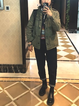 「H&M（エイチ・アンド・エム）のアイテム（MA-1）」を使った、ray1234さん（レディース・165cm）の秋コーディネート