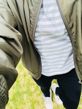 「ボーター」｜「アイテム（MA-1）」を使った、ru____さん（レディース・156cm）の春コーディネート