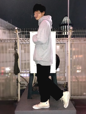 「Right-on（ライトオン）のアイテム（スラックス）」を使った、いゔさん（メンズ・180cm）の春コーディネート