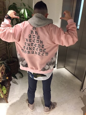 「asos（エイソス）のアイテム（ブルゾン）」を使った、XXX-Tomo Cruiseさん（メンズ・50cm）の冬コーディネート