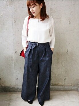 「La TOTALITE（ラトータリテ）のアイテム」を使った、yukimiさん（レディース・155cm）の秋コーディネート