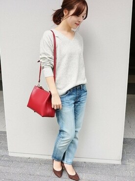 「La TOTALITE（ラトータリテ）のアイテム」を使った、yukimiさん（レディース・155cm）の秋コーディネート