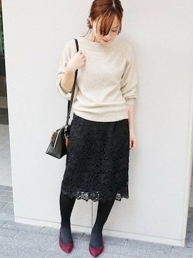 「black」｜yukimiさん（レディース・155cm）の秋コーディネート