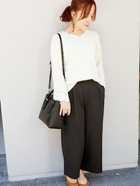 「マスタードイエロー」｜yukimiさん（レディース・155cm）の冬コーディネート