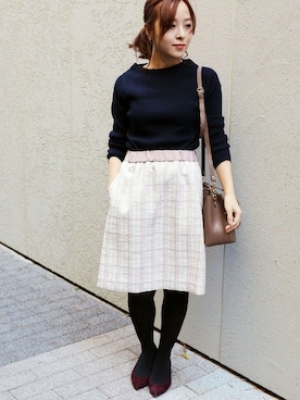 「カラーパンプス」｜yukimiさん（レディース・155cm）の冬コーディネート