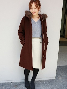 「La TOTALITE（ラトータリテ）のアイテム」を使った、yukimiさん（レディース・155cm）の冬コーディネート