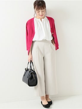 「La TOTALITE（ラトータリテ）のアイテム（シャツ/ブラウス）」を使った、yukimiさん（レディース・155cm）の夏コーディネート
