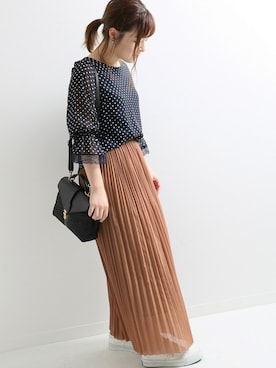 「La TOTALITE（ラトータリテ）のアイテム（シャツ/ブラウス）」を使った、yukimiさん（レディース・155cm）の夏コーディネート
