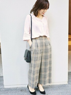 「La TOTALITE（ラトータリテ）のLa 6.5cm スエードパンプス（パンプス）」を使った、yukimiさん（レディース・155cm）の秋コーディネート