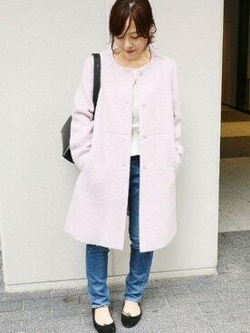 「ペールトーン」｜「アイテム（その他アウター）」を使った、yukimiさん（レディース・155cm）の秋コーディネート