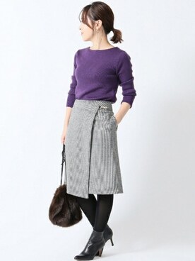 「La TOTALITE（ラトータリテ）のアイテム（財布/小物）」を使った、yukimiさん（レディース・155cm）の冬コーディネート