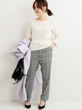 「ぺプラムトップス」｜「アイテム（その他アウター）」を使った、yukimiさん（レディース・155cm）の冬コーディネート