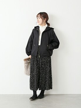 「La TOTALITE（ラトータリテ）のアイテム（ブルゾン）」を使った、yukimiさん（レディース・155cm）の秋コーディネート