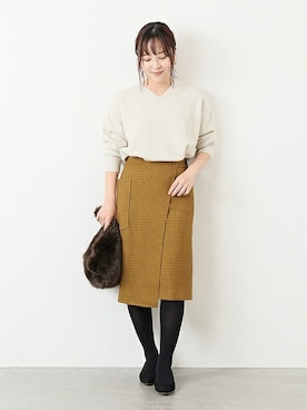 「La TOTALITE（ラトータリテ）のアイテム」を使った、yukimiさん（レディース・155cm）の秋コーディネート