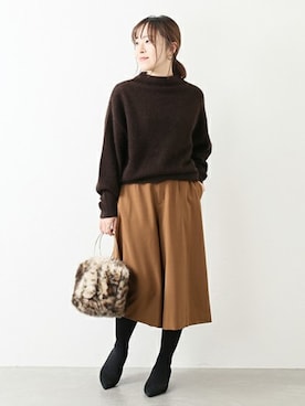 「La TOTALITE（ラトータリテ）のアイテム」を使った、yukimiさん（レディース・155cm）の冬コーディネート