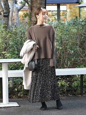 「La TOTALITE（ラトータリテ）のアイテム（その他アウター）」を使った、yukimiさん（レディース・155cm）の冬コーディネート