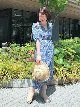 「ショッピング」｜「アイテム（帽子）」を使った、yukimiさん（レディース・158cm）の夏コーディネート