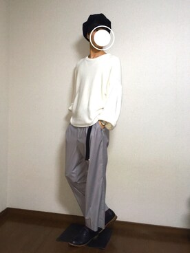 「FREAK'S STORE（フリークスストア）のアイテム（ハンチング/ベレー帽）」を使った、u.さん（メンズ・177cm）の春コーディネート