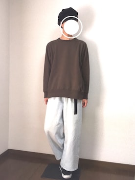 「FREAK'S STORE（フリークスストア）のアイテム（ハンチング/ベレー帽）」を使った、u.さん（メンズ・177cm）の春コーディネート