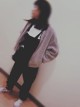 「asos（エイソス）のアイテム（サロペット/オーバーオール）」を使った、ゆきぽよさん（レディース・152cm）の冬コーディネート