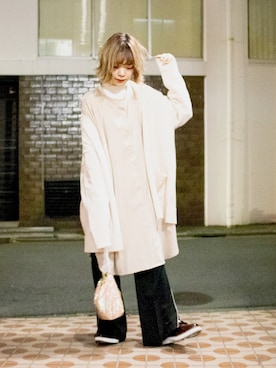 「ゆるずる」｜しらこさん（レディース・154cm）の冬コーディネート