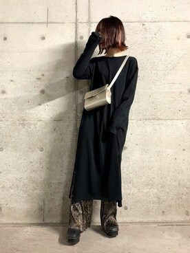 「PAGEBOY（ページボーイ）のハクミニショルダーBAG（ショルダーバッグ）」を使った、しらこさん（レディース・154cm）の秋コーディネート