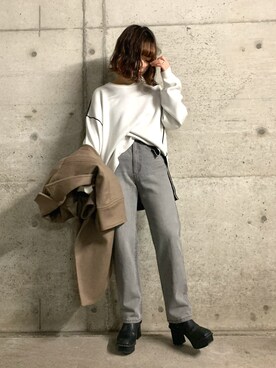 「ふゆが来るよ」｜しらこさん（レディース・154cm）の秋コーディネート