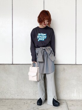 「シャツアレンジ」｜「アイテム（その他）」を使った、しらこさん（レディース・154cm）の冬コーディネート